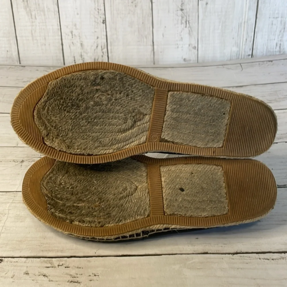 Brighton Black Leather Silver Studded Jett Espadrilles